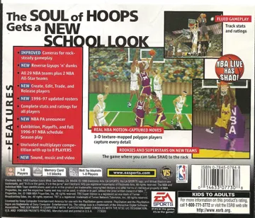 NBA Live 97 (US) box cover back